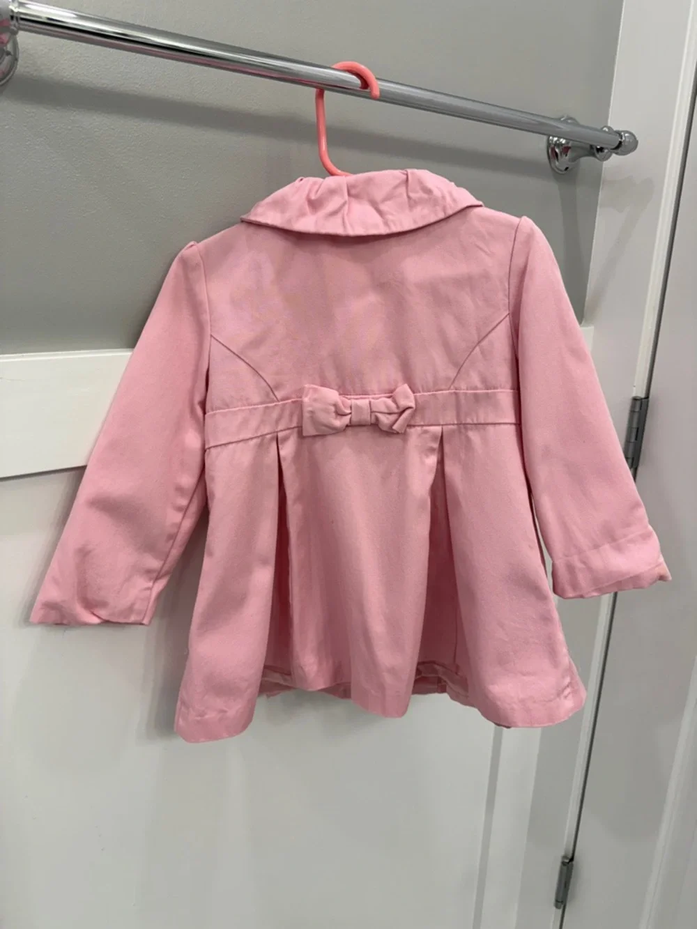 Gymboree Pink Girls' Button-Front Pea Coat with Ruffled Collar
